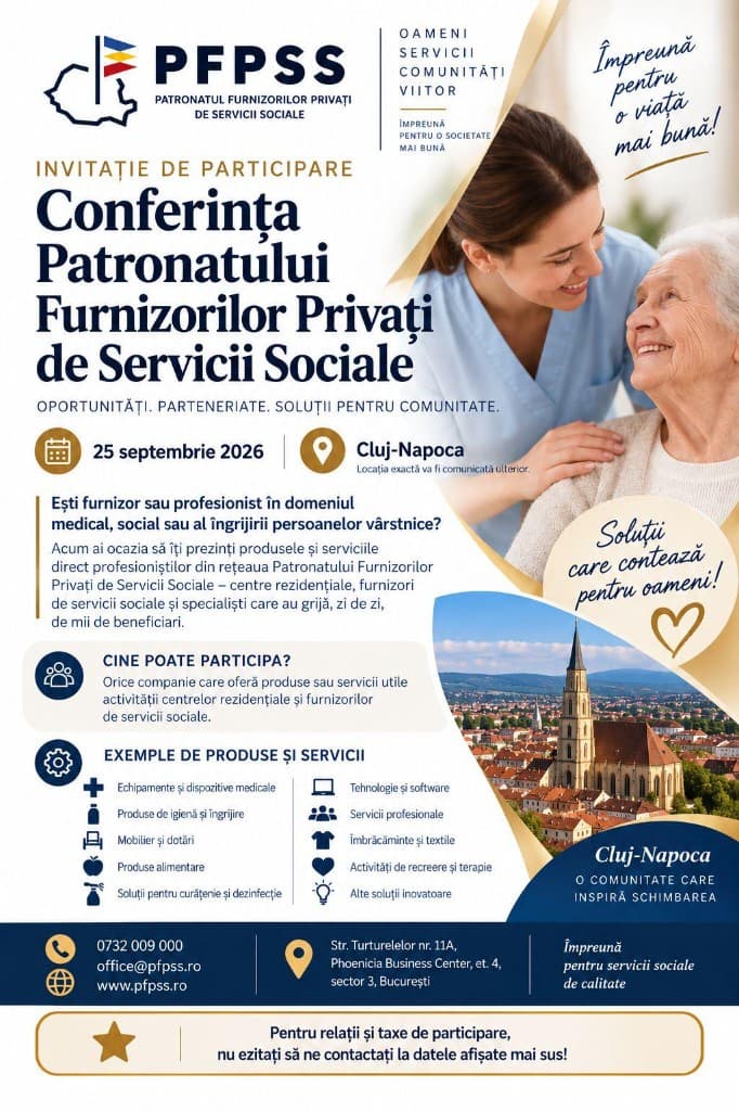 Invitație Conferința serviciilor sociale, Cluj-Napoca